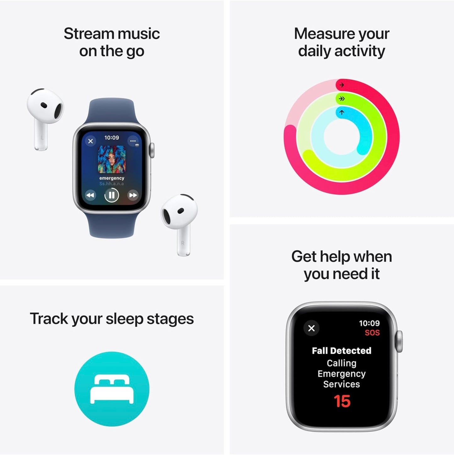 Apple watch SE2 Silver 40mm Denim sport band