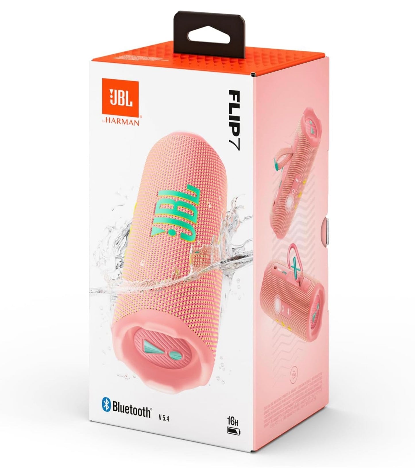 JBL Flip 7 Portable Bluetooth Speaker, Pink