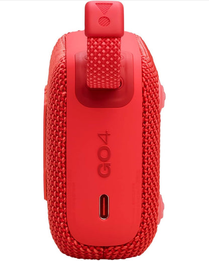 JBL GO4, Ultra Portable Bluetooth Speaker, Red