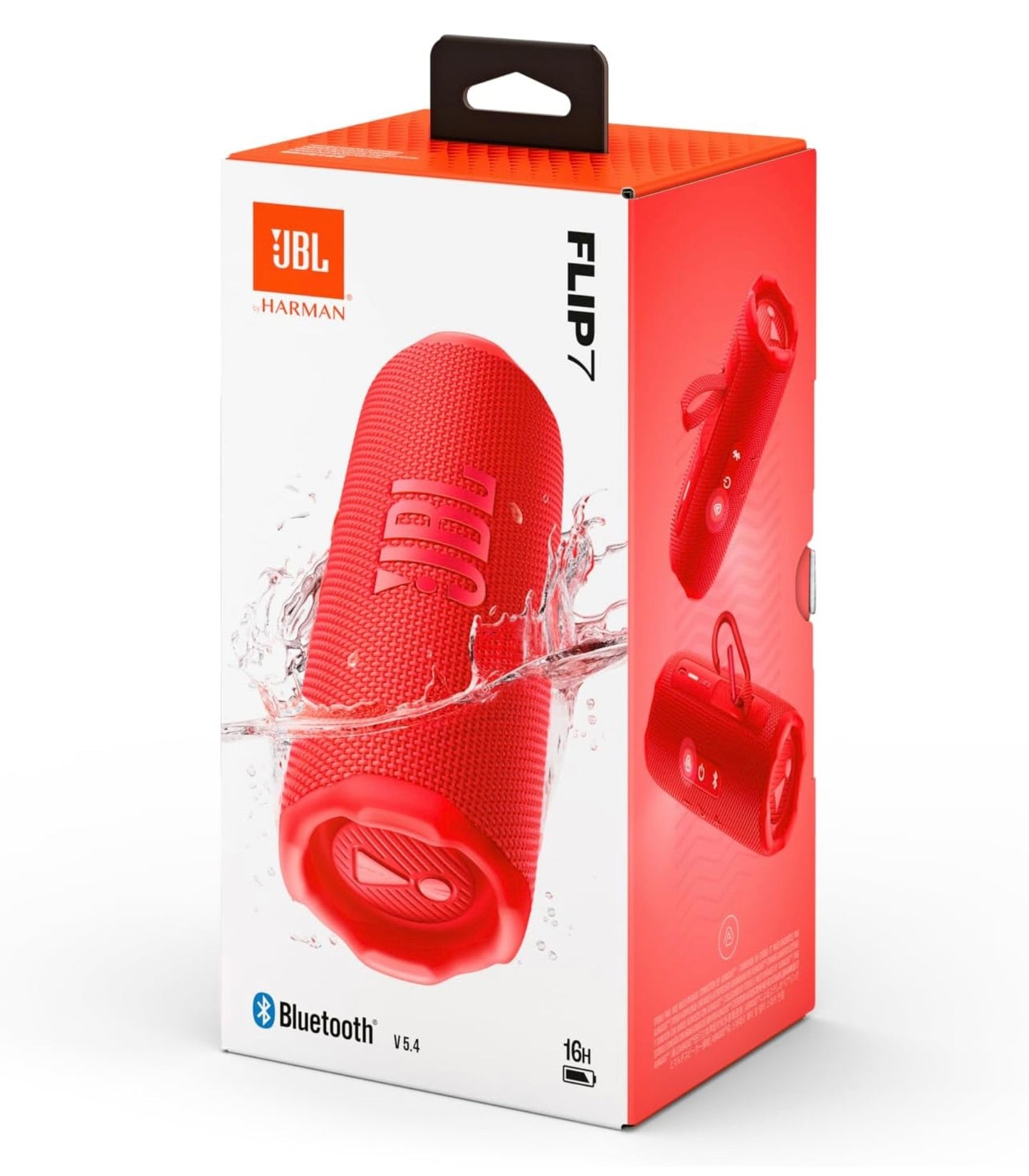 JBL Flip 7 Portable Bluetooth Speaker, Red