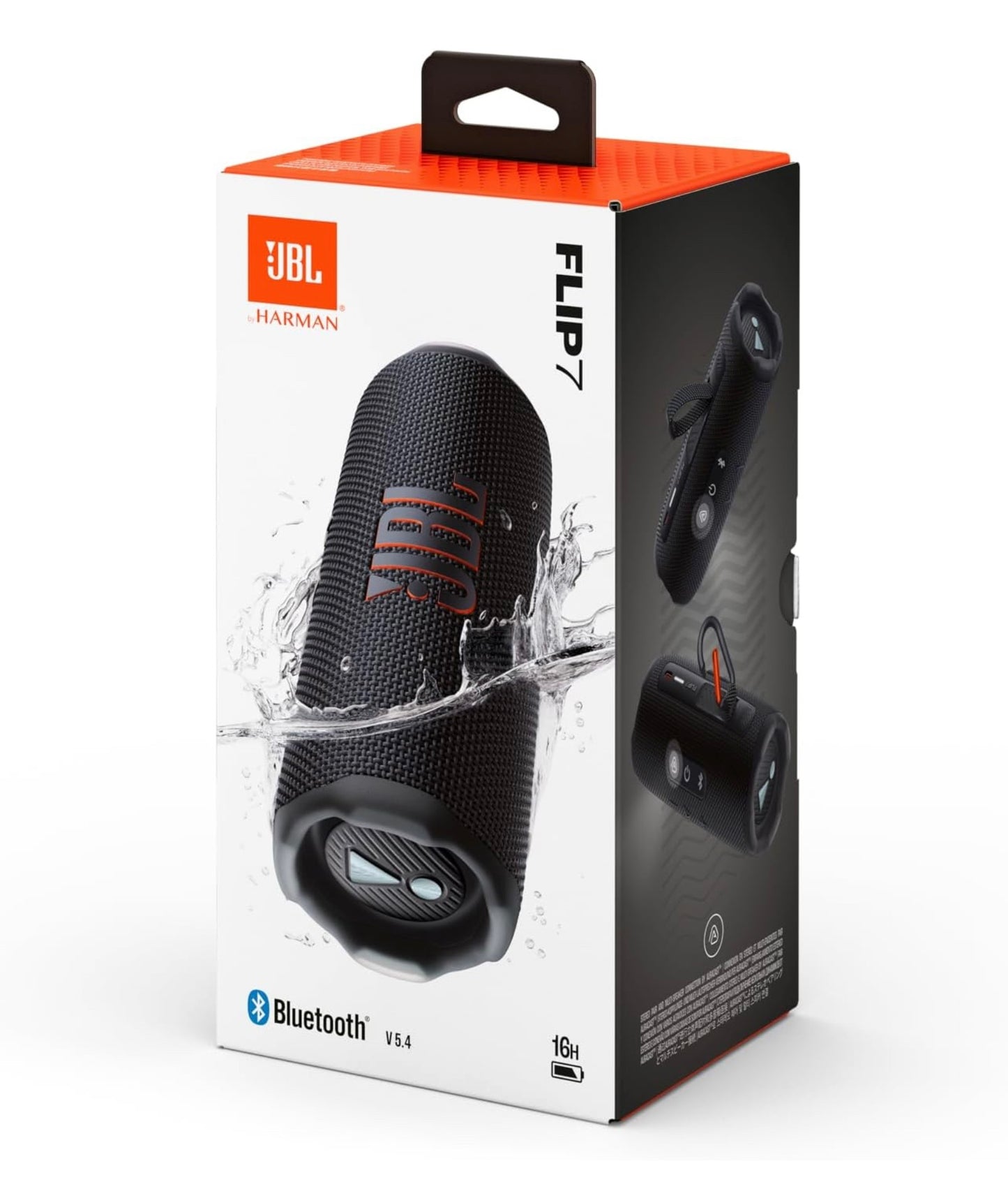 JBL Flip 7 Portable Bluetooth Speaker, Black