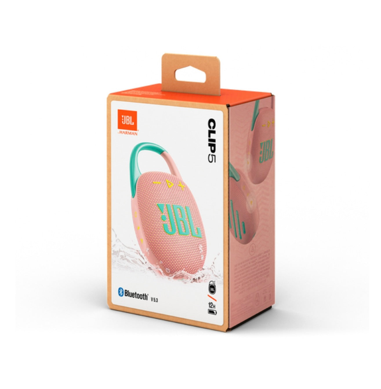 JBL Clip 5 Wireless Portable Speaker, Pink