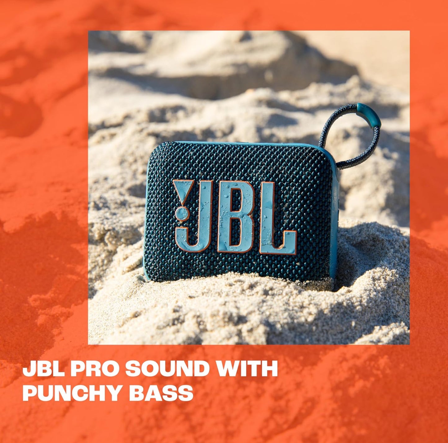 JBL GO4, Ultra Portable Bluetooth Speaker, Blue